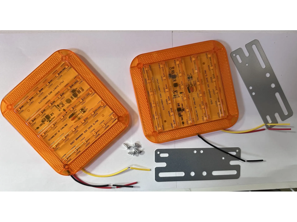 Фонарь габаритный оранжевый 30 LED 123*150 мм 9-80V