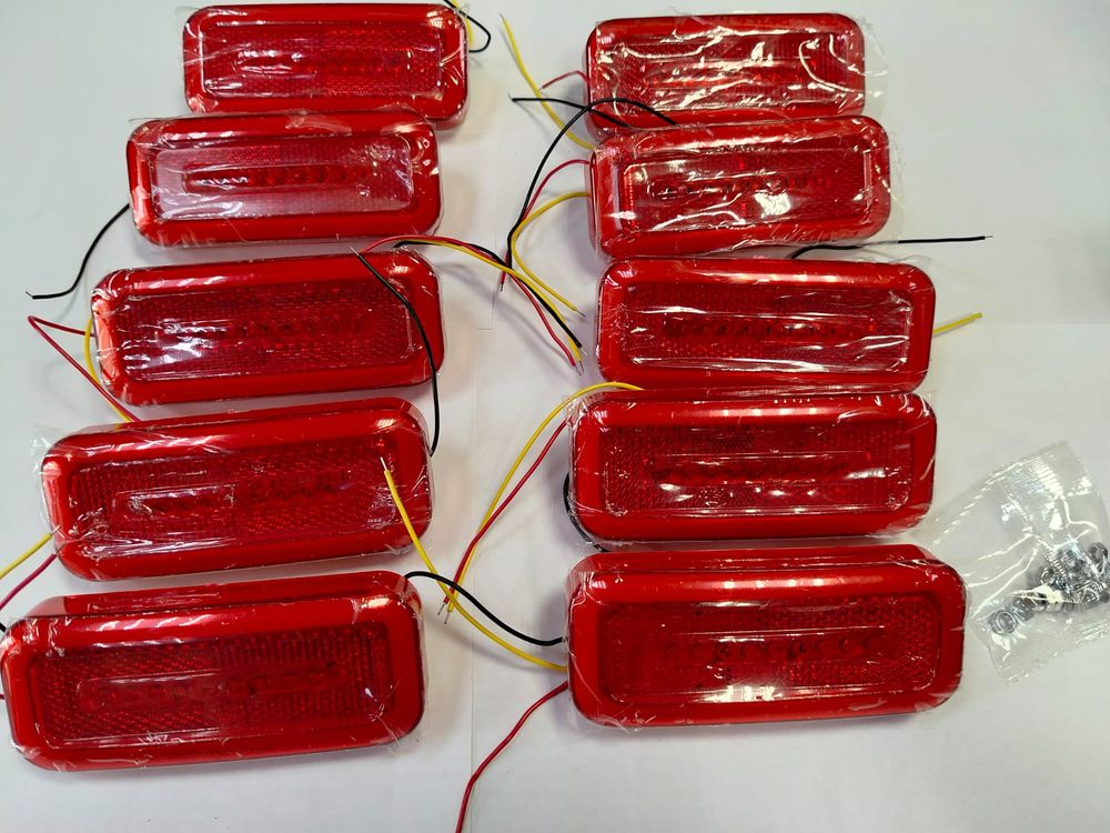Габаритный фонарь красный 12-24в 10шт
