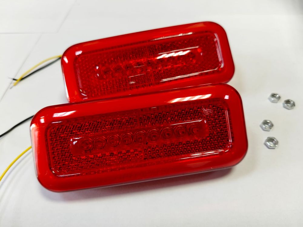 Габаритный фонарь красный 12-24в 2шт