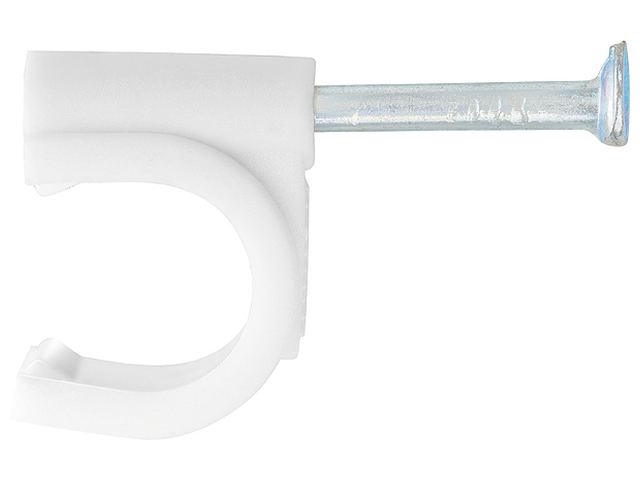 Скобы электроустановочные, 14 мм, круглый профиль, 30 шт.