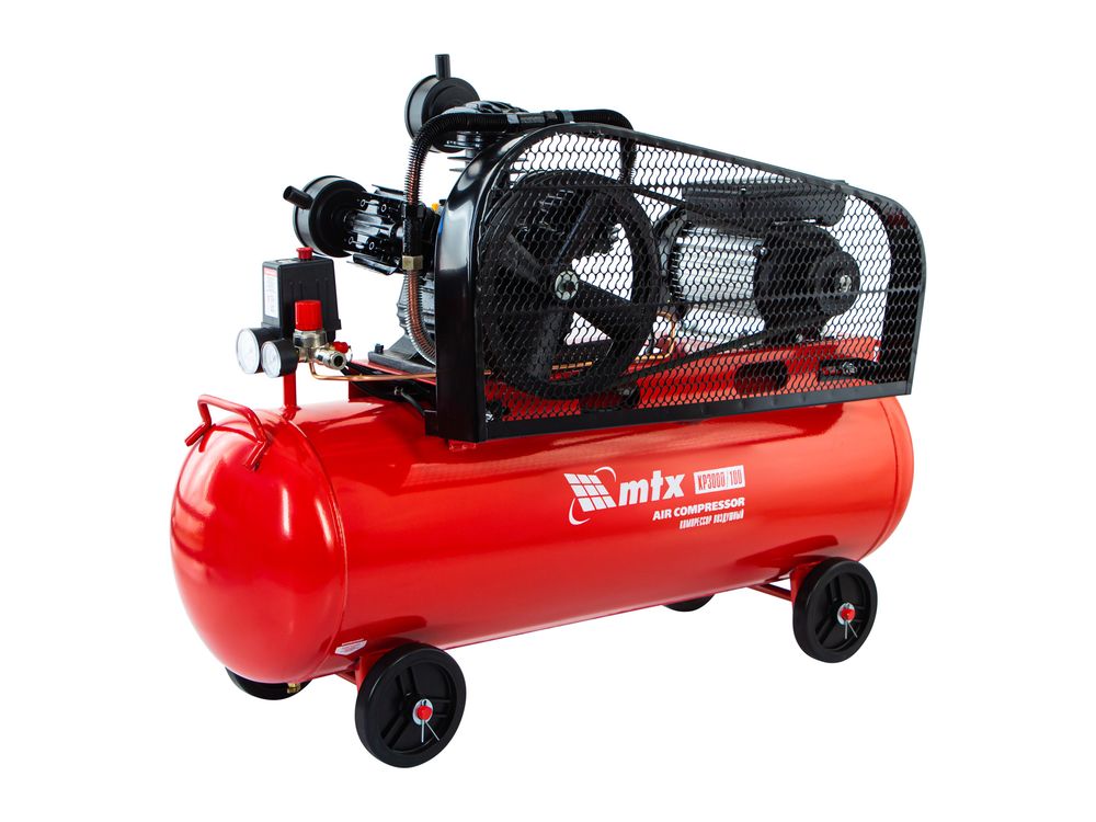 Компрессор воздушный ременный привод КР3000/100 3,0 кВт, 100 литров, 510 л/мин МТХ