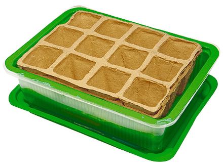 Набор "Мини-парник" для выращ. рассады (12 горш., емкость для горш., поддон для воды, защит. экран)