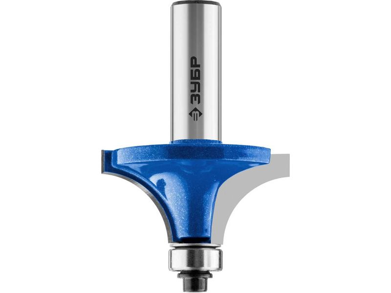 Фреза кромочная калевочная №1, D- 44,5мм, рабочая длина-22мм, радиус-16мм, хв.-12мм, d-12,7мм, ЗУБР Профессионал