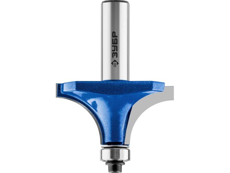 Фреза кромочная калевочная №1, D- 50,8мм, рабочая длина-25мм, радиус-19мм, хв.-12мм, d-12,7мм, ЗУБР Профессионал