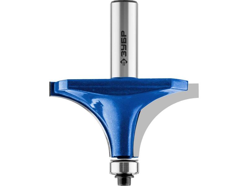 Фреза кромочная калевочная №1, D- 63,5мм, рабочая длина-32мм, радиус-25мм, хв.-12мм, d-12,7мм, ЗУБР Профессионал