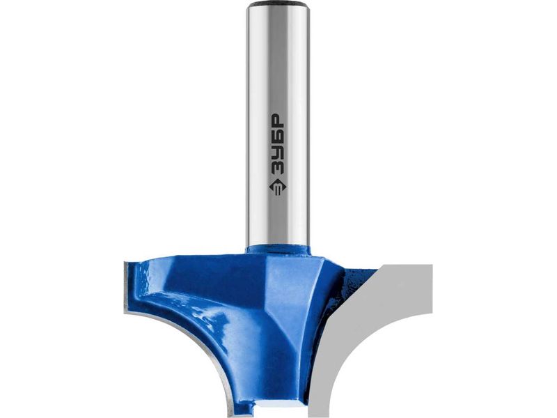 Фреза пазовая фасонная №1, D- 38,1мм, рабочая длина-19мм, радиус-12,7мм, хв.-8 мм, ЗУБР Профессионал