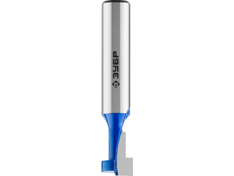 Фреза пазовая Т-образная №1, D- 9,5мм, общая длина-60мм, рабочая длина-12мм, хв.-8 мм, ЗУБР Профессионал