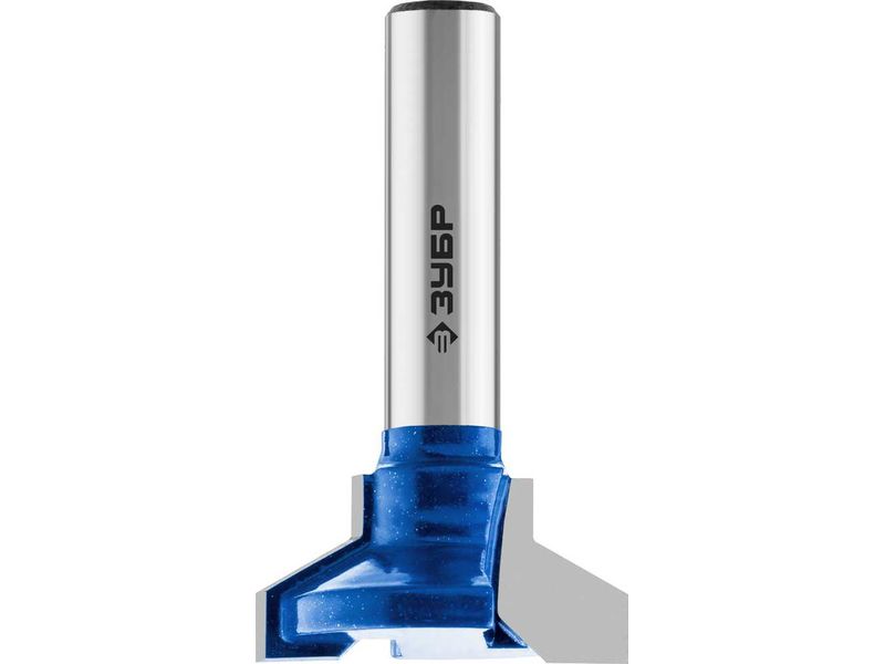 Фреза пазовая Т-образная №2, D- 25,4мм, высота-12,7мм, вугол наклона-30 градусов, хв.-8 мм, ЗУБР Профессионал