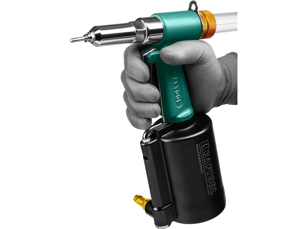 AR-64 заклепочник пневматический для заклёпок из алюминия, стали, нерж. стали, d-2,4 / 3,2 / 4,0 / 4,8 / 6,4 мм, KRAFTOOL