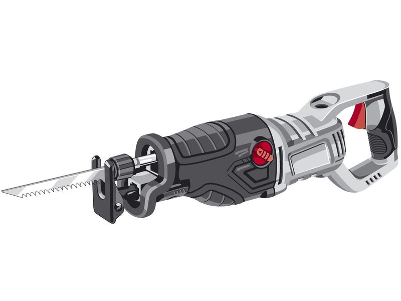 Пила сабельная (электроножовка), ЗУБР ЗПС-1400 Э, 1400 Вт, 0-2800 ход/мин, рез 255 мм (дерево), 20 мм (сталь), ход штока 32 мм, маятник. ход